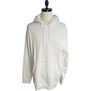 XLARGE Oversized Drop Shoulder Hoodie Sweatshirt White